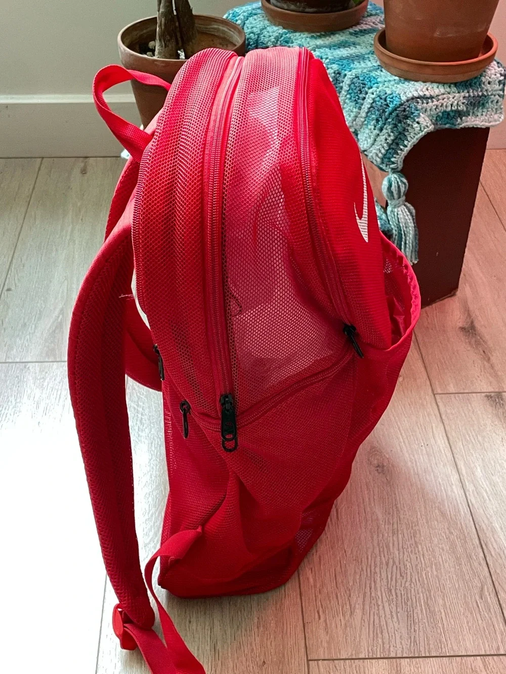 Nike Brasilia Mesh Training University Red Backpack